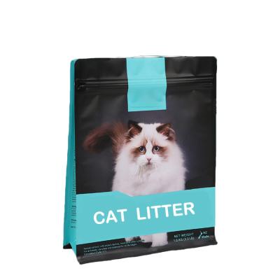 China Factory Price Moisture Proof Custom Printed Flat Bottom Eight Sides Seal Stand Up Dog Food Packaging Bag for sale