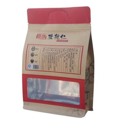 China Recycled Food Standup Bags Mylar Zipper Matte Brown Paper Foil Biodegradable Baking Materials Custom Mix Flour for sale