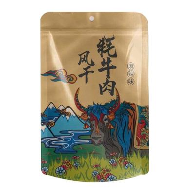 China Recycled Materials Zip Lock Biodegradable Bolsas Food Grade Snack Kraft Packaging Brown Zipper Stand Up Pouch Paper Pouch With Window for sale