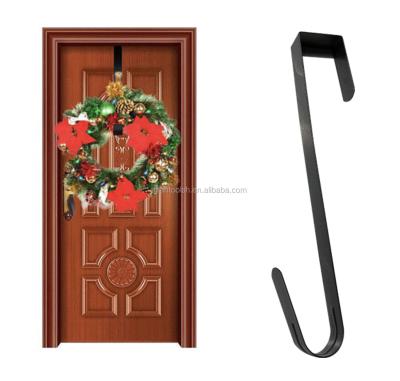 China Eco-friendly Over The Door Metal Hook Single Christmas Wreath Hanger For Front Door for sale