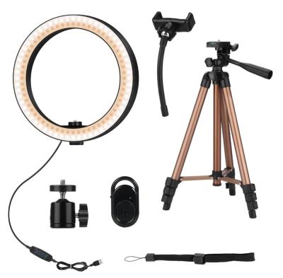 China 2 In 1 Tripod Dial Ring Light With 10 Inch Ring Light GST- 011 Streaming for sale