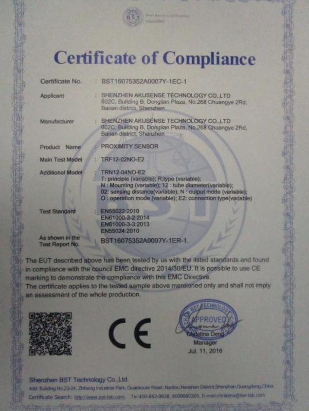 CE - Shenzhen Akusense Technology Co., Ltd.