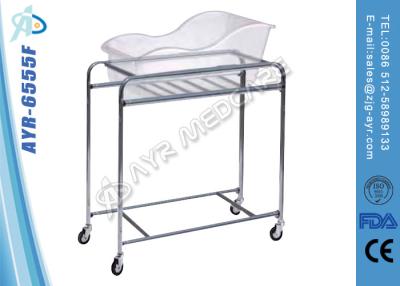 China Stainless Steel Pediatric Hospital Bed Baby Cot With Acrylic Bassin for sale