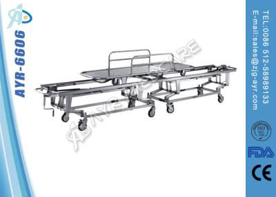 China Portable Folding Emergency Patient Transport Stretcher With Side Rails for sale