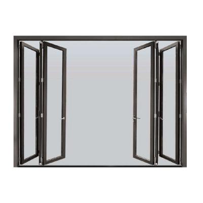 China Exterior Folding Aluminum Glass Patio Door Bifold Doors Double Glazing Aluminum Bi Folding Door for sale