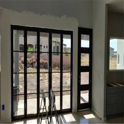 China Modern Bi Folding Window and Door Thickness Door for Rooms or Hotel Use to Sliding Folding Glass Doors Folding Patio Folding Door for sale