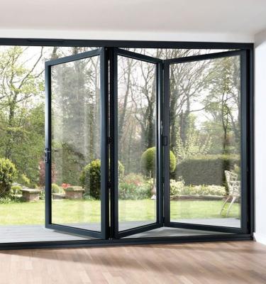 China Bi Pella Exterior Folding Doors Modern Design French Accordant Glass Folding Doors Big Size For Shop for sale