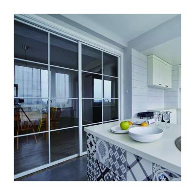 China Sliding Topwindow Factory New Technology Hot Sale Aluminum French Line Interior Wrought Iron Grill Door Mud Door for sale