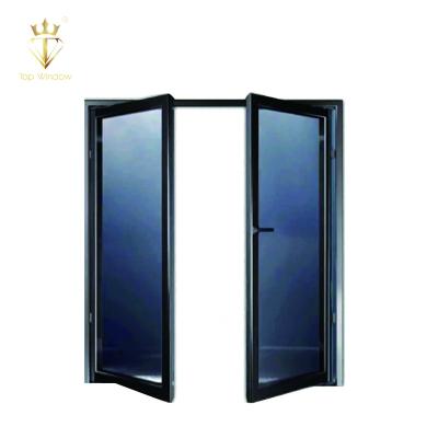 China Large swing top window aluminum glass door with grilled aluminum designment patio french door security bar for french door for sale