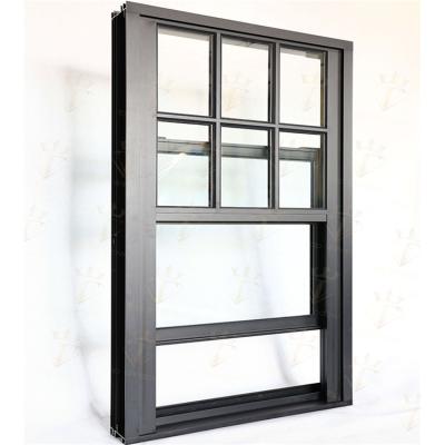 China American Style Sliding Window Elevator Thermal Break Pull Up Window Up Aluminum Double Opening Down Hung Window for sale