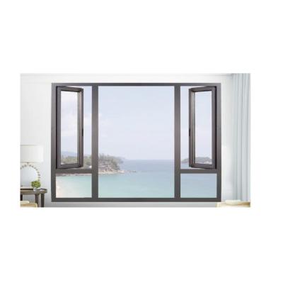 China Topwindow Magnetic Color German Brand High Quality Wooden Hardware Thermal Break Aluminum Window Door Double Glazed Windows for sale