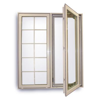 China Folding Aluminum Screen Vertical Casement Window Double Glazing Aluminum Windows for sale