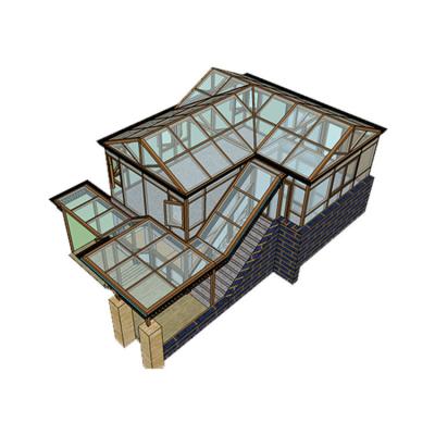 China Cheap Price Traditional Aluminum Prefab Conservative Glass House For Sale Sunroom Aluminum for sale