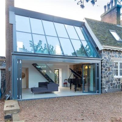 China Hot Sale Modern Lowes Solarium Modern Prefab Glass House Greenhouses Aluminum Sunroom for sale