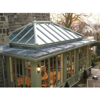 China Contemporary Topwindow Warm Aluminum T-Shape Laminited Sunroom Conservatory Soundproof Portable PVC Insulated for sale