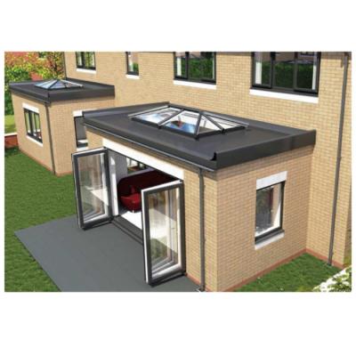 China Residential Houses Topwindow Aluminum Insulated Laminated Glass Roof Folding Sliding Door For Lean-To Conservatories for sale