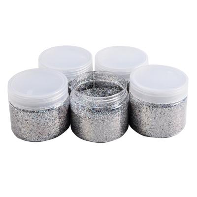 China Cosmetic Grade Make Your Own Brand High Quality Loose Powder Type Laser Glitter Silver Diamond Glitter Single Color Eyeshadow for sale