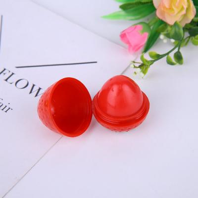 China Moisturize Moisturizing Vitamin C Organic Strawberry Roll Around Ball Fruit Lip Balm for sale