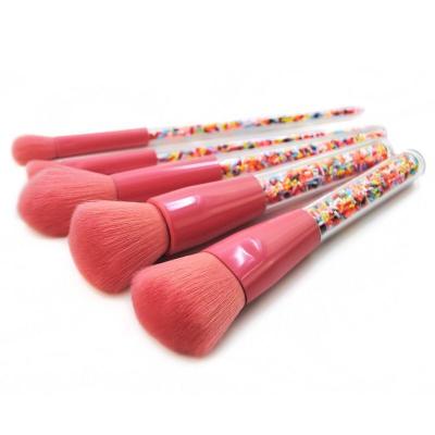 China Angular Blush Manufacturers Wholesale 5pcs Spot Candy Makeup Brush Set Crystal Diamond Makeup Brush Girls Women for sale