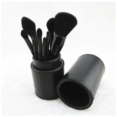 China Angular Blush Must Have Cosmetic Brush 9pcs Diamond Professional Makeup Brush Set Single Handle Black for sale