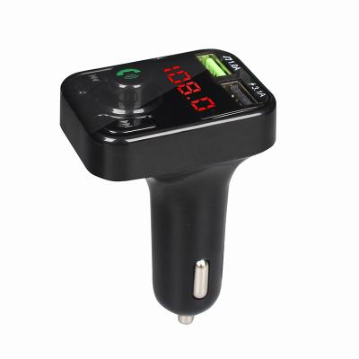 China Bluetooth FM Transmitter Wireless Cell Phone Car Receiver Adapter Wireless Kit With Dual USB Handsfree Calling Charger for sale