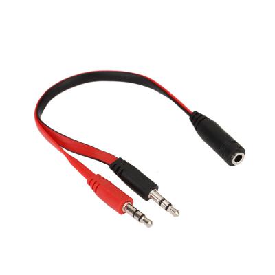 China High Quality Mobile Phone 3.5mm 3PIN XLR Y Plug Cable Splitter 1 Female to 2 Stereo Male Adapter for Earphone, Headset, etc. for sale