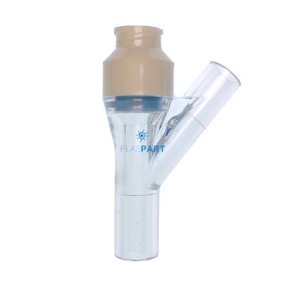 China Fluid Control Y Useless Connector With Silicone Rubber For Medical Cannula System With Male Luer Lock for sale