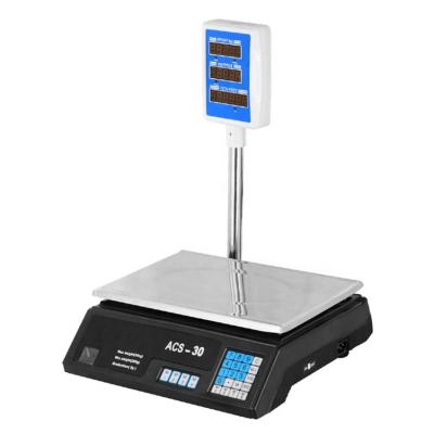 China Electric Market/Fruit/Meat Digital Weight Scale 60Kg Meat Food Fruit Product Price Calculation Counting Scale for sale