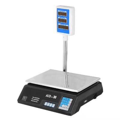 China Electric Market/Fruit/Meat Digital Weight Scale 60Kg Meat Food Fruit Product Price Calculation Counting Scale for sale