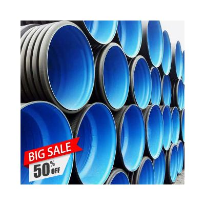 China Green Double Wall HDPE Environmental Protection SN8 Pipe Corrugated HDPE Drainage Pipes 200mm 225mm 300mm 400mm for sale