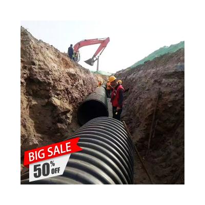 China Corrugated HDPE Environmental Protection Drainage Pipe Sn4-sn16 Green Industrial High Pressure Steel Double Belt Wall Corrugated Pipe for sale