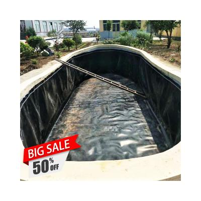 China 40 Mil Roll Industrial HDPE Waterproof Liner High Density HDPE Plastic Geomembrane Pond Liner For Artificial Lake for sale