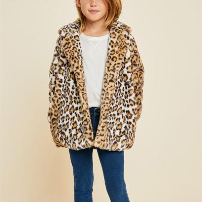 China Kids Raincoats Wholesale Girls Kids Clothes Winter Designer Leopard Waterproof Kids Coat for sale