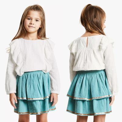 China China Supplier Fashion Children Clothing New Design Casual High Quality Touch Feeling Girls Blouse Tops for sale