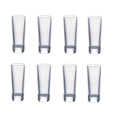 China Stocked Factory Price Wholesale Glass Set 8 Pcs Clear Glass Drinking Cup Mug Set for sale