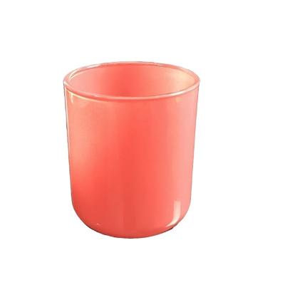 China Nordic Custom Color Glass Outer Candle Holder Uniform Throw Color Weddings Style Glass Set for sale