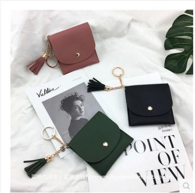 China 2021 Fashion PU Wallet Wholesale Leather Main Chain Lady Bags Love Girl Cute Mini Coin Purse Gift for sale