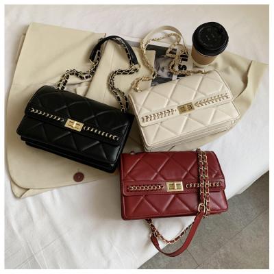 China 2021 fashion fashion wholesale winter handbags pu purses and handbags shoulder bags for women with texture for sale