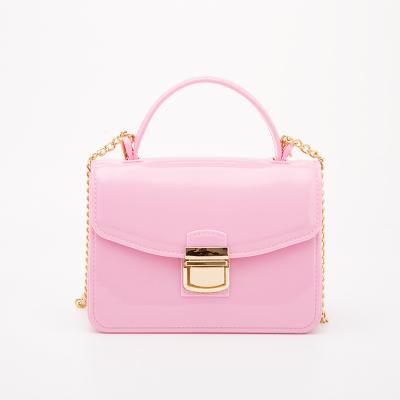 China 2021 Fashion Crossover Hot Sale Summer Beach Candy Color Jelly Fashion All-match Diagonal Shoulder Bag for sale