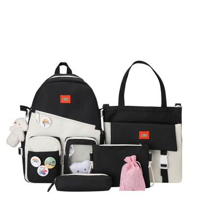 China Wholesale Custom Waterproof Cute Bear School Bag for Girls and Boys INS High School Backpack Large Capacity Multiple Bag for sale