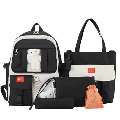 China Hot Selling Waterproof School Backpack Set Casual Laptop Tote Bag Fits Women Girls Laptop Bookbag Daypacks And Pencil Case for sale