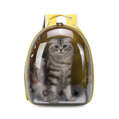 China Small Animals Travel Breathable Dog Backpack Pet Carry Bag Capsule Backpack For Cat Pet Backpack Carrier for sale