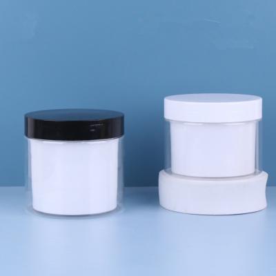 China 200ml 300ml Cosmetic Empty Double Wall PET Body Cream Plastic Jar for sale