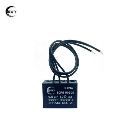 China Wide use in applications EWY Spark Killer 3CRE-50500 0.5UF 50R*3 250V Industrial Three Phase RC Spark Extinguisher Resistor Capacitance Snubber compatible with okaya for sale