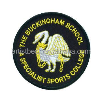 China Custom School Embroidered Sew On Uniform Insignia Patch for sale