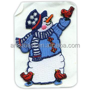 China Cheap Christmas Embroidered Sew On Bag Woven Patch for sale