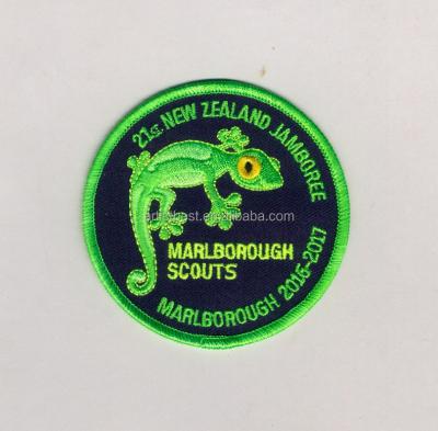 China Wholesale Embroidered Scouts Hook And Loop Band Army Jacket Embroidered Emblems for sale