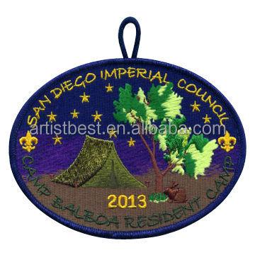 China Scouts Kid Embroidered Promotional Adhesive Apparel Woven Patch for sale