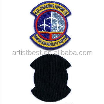 China Custom Embroidered Army Cloth Patch Hook Fastener Embroidered Patch For Apparel for sale