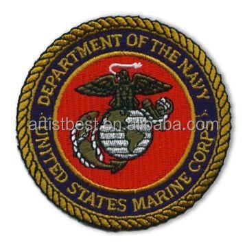 China High Quality Military Embroidered Glue Garment Embroidery Back Patch for sale